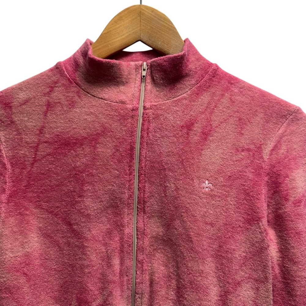 James Perse Womens Size 2 (M) Petite Pink Full Zip French Terry Cloth Vtg Jacket